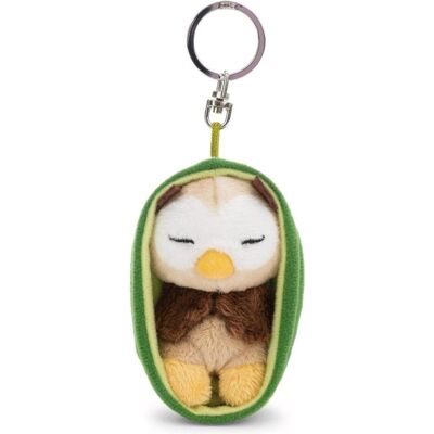 NICI, Unisex, Schlüsselanhänger, plush keychain sleeping owl 8 cm, Grün, Braun NICI, Unisex, Schlüsselanhänger, plush keychain sleeping owl 8 cm, Grün, Braun