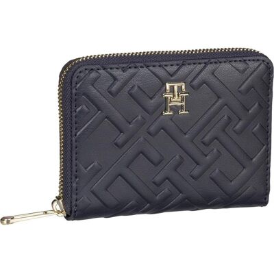 Tommy Hilfiger Damen, Portemonnaie, Geldbörse Iconic Tommy Med Ziparound Mono PSP23, Blau Tommy Hilfiger Damen, Portemonnaie, Geldbörse Iconic Tommy Med Ziparound Mono PSP23, Blau