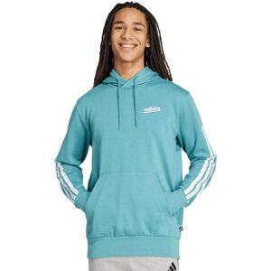 Adidas Herren, Pullover, Herren-Sweatshirt mit farbigem Schriftzug in Blau, Blau, (XXL) Adidas Herren, Pullover, Herren-Sweatshirt mit farbigem Schriftzug in Blau, Blau, (XXL)