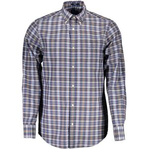 GANT, Herren, Hemden, Blue Cotton Men's Shirt, Blau, (S) GANT, Herren, Hemden, Blue Cotton Men's Shirt, Blau, (S)