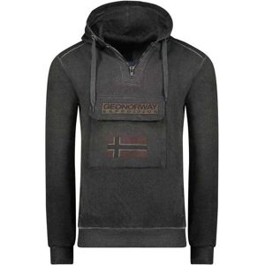 Geographical Norway, Herren, Pullover, Gymclass – Sweatshirt mit Batik-Aufnäher, Schwarz, (S) Geographical Norway, Herren, Pullover, Gymclass – Sweatshirt mit Batik-Aufnäher, Schwarz, (S)