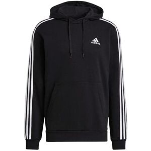 Adidas Herren, Pullover, Essentials Fleece-Sweatshirt mit 3 Streifen für Herren, Schwarz, (S) Adidas Herren, Pullover, Essentials Fleece-Sweatshirt mit 3 Streifen für Herren, Schwarz, (S)