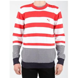 Puma Herren, Pullover, Gestreifter Segelpullover 554124-01, Weiss, Rot, Mehrfarbig, (L) Puma Herren, Pullover, Gestreifter Segelpullover 554124-01, Weiss, Rot, Mehrfarbig, (L)