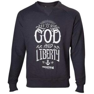 Bioworld, Herren, Shirts, Uncharted 4: For God and Liberty - Pullover (M), Grau, (M) Bioworld, Herren, Shirts, Uncharted 4: For God and Liberty - Pullover (M), Grau, (M)
