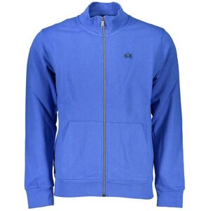 La Martina, Herren, Pullover, Blauer Baumwollpullover für Männer, Blau, (L) La Martina, Herren, Pullover, Blauer Baumwollpullover für Männer, Blau, (L)