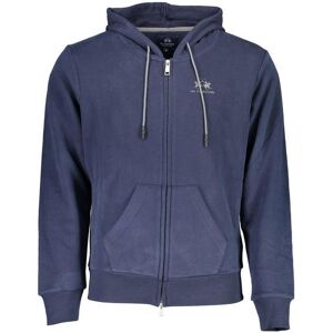 La Martina, Herren, Pullover, Blauer Baumwollpullover mit Kapuze für Männer, Blau, (XXL) La Martina, Herren, Pullover, Blauer Baumwollpullover mit Kapuze für Männer, Blau, (XXL)