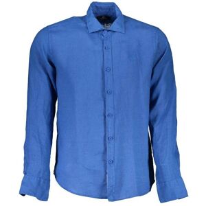 La Martina, Herren, Hemden, Blaues Leinenhemd für Männer, Blau, (XL) La Martina, Herren, Hemden, Blaues Leinenhemd für Männer, Blau, (XL)