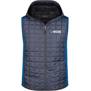 L-Boxx, Arbeitsjacke, Herren Hybrid Strickfleece Gilet Weste - royal melange / anthracite melange Grösse M (M) L-Boxx, Arbeitsjacke, Herren Hybrid Strickfleece Gilet Weste - royal melange / anthracite melange Grösse M (M)