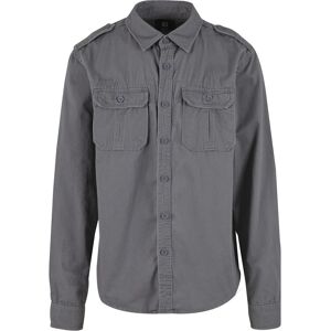 Brandit, Herren, Hemden, Vintage Langarm-Shirt Grösse 6XL Farbe Holzkohle, Schwarz, (6XL) Brandit, Herren, Hemden, Vintage Langarm-Shirt Grösse 6XL Farbe Holzkohle, Schwarz, (6XL)