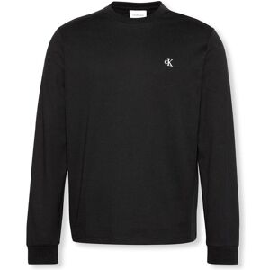Calvin Klein Jeans, Herren, Shirts, Ls Easy Monogram Tee, Schwarz, (L) Calvin Klein Jeans, Herren, Shirts, Ls Easy Monogram Tee, Schwarz, (L)