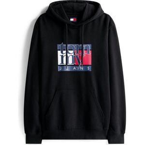 Tommy Jeans, Herren, Pullover, Tjm Reg Rwb Flag Hoodie Ext, Schwarz, (XXL) Tommy Jeans, Herren, Pullover, Tjm Reg Rwb Flag Hoodie Ext, Schwarz, (XXL)