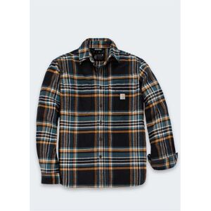 Carhartt, Herren, Hemden, Mittelschweres, plissiertes schwarzes Flanellhemd, Schwarz, (XXL) Carhartt, Herren, Hemden, Mittelschweres, plissiertes schwarzes Flanellhemd, Schwarz, (XXL)