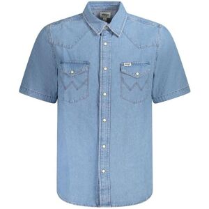 Wrangler, Herren, Hemden, Hellblaues Baumwollhemd für Männer, Blau, (S) Wrangler, Herren, Hemden, Hellblaues Baumwollhemd für Männer, Blau, (S)