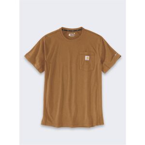 Carhartt, Herren, Shirts, Force - Braunes T-Shirt mit mittlerer Tasche, Braun, (XXL) Carhartt, Herren, Shirts, Force - Braunes T-Shirt mit mittlerer Tasche, Braun, (XXL)