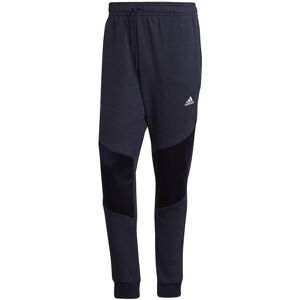 Adidas Herren, Sporthose, Trainingsanzug aus Satin-French-Terry (S), Blau, Schwarz Adidas Herren, Sporthose, Trainingsanzug aus Satin-French-Terry (S), Blau, Schwarz