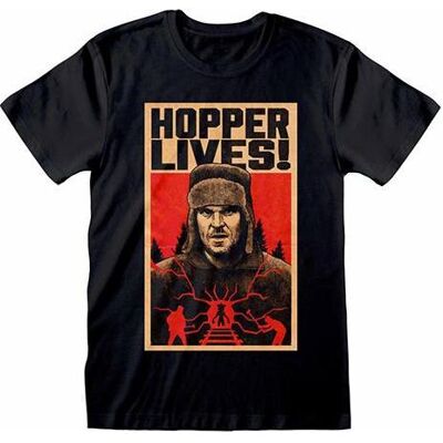 Heroes Inc, Herren, Shirts, Stranger Things Hopper Lives T-Shirt, (M) Heroes Inc, Herren, Shirts, Stranger Things Hopper Lives T-Shirt, (M)