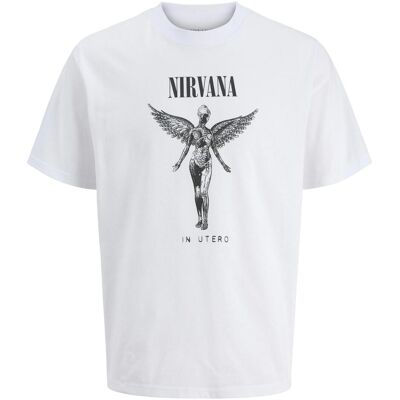 Jack & Jones, Herren, Shirts, Jprblunirvana Ss Tee, Weiss, (M) Jack & Jones, Herren, Shirts, Jprblunirvana Ss Tee, Weiss, (M)
