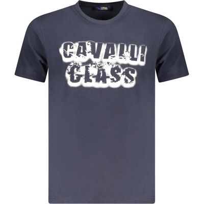 Cavalli Class, Herren, Shirts, Blu Cotton Men T-Shirt, Blau, (XXL) Cavalli Class, Herren, Shirts, Blu Cotton Men T-Shirt, Blau, (XXL)