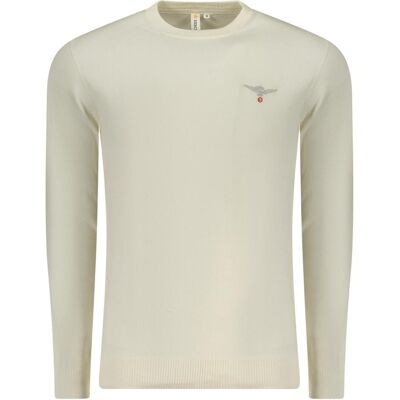 Accademia Militare, Herren, Pullover, Bianco Cotton Men's Sweater, Weiss, (3XL) Accademia Militare, Herren, Pullover, Bianco Cotton Men's Sweater, Weiss, (3XL)