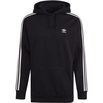 Adidas Herren, Pullover, 3 Stripes Hoodie - 99857, Schwarz, (XS) Adidas Herren, Pullover, 3 Stripes Hoodie - 99857, Schwarz, (XS)