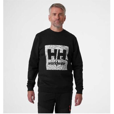 Helly Hansen, Herren, Pullover, Schwarzes Sweatshirt mit Grafik, Schwarz, (3XL) Helly Hansen, Herren, Pullover, Schwarzes Sweatshirt mit Grafik, Schwarz, (3XL)