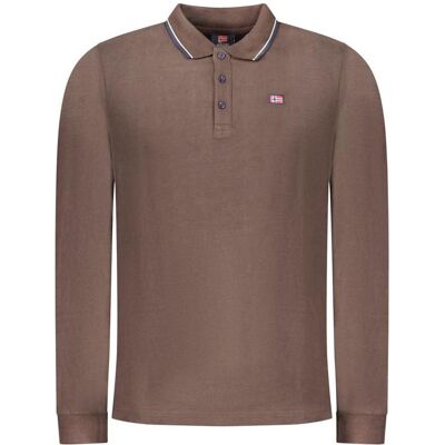 Norway 1963, Herren, Shirts, Marrone Cotton Men Polo-Shirt, Braun, (S) Norway 1963, Herren, Shirts, Marrone Cotton Men Polo-Shirt, Braun, (S)