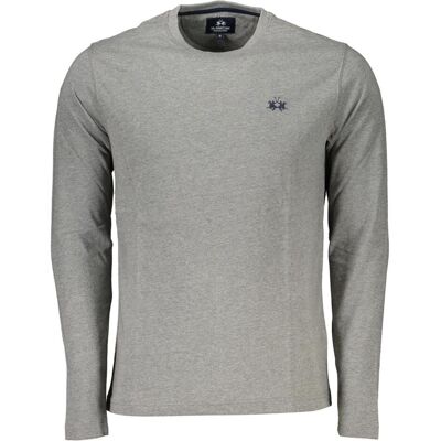La Martina, Herren, Shirts, Elegantes langärmeliges T-Shirt mit Rundhalsausschnitt, Grau, (XXL) La Martina, Herren, Shirts, Elegantes langärmeliges T-Shirt mit Rundhalsausschnitt, Grau, (XXL)