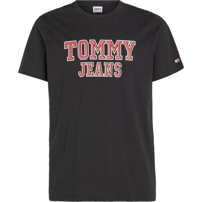 Tommy Hilfiger Herren, Shirts, TJM Essential TJ Tee DM0DM16405 BDS M, Schwarz, (M) Tommy Hilfiger Herren, Shirts, TJM Essential TJ Tee DM0DM16405 BDS M, Schwarz, (M)