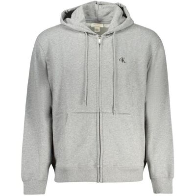 Calvin Klein Jeans, Herren, Pullover, Ls Eu 350terry Monogram Fz Hoodi, Grau, (XL) Calvin Klein Jeans, Herren, Pullover, Ls Eu 350terry Monogram Fz Hoodi, Grau, (XL)