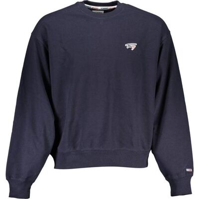 Tommy Hilfiger Herren, Pullover, Blue Cotton Men Sweatshirt, Blau, (L) Tommy Hilfiger Herren, Pullover, Blue Cotton Men Sweatshirt, Blau, (L)