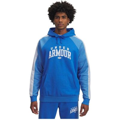 Under Armour, Herren, Pullover, Rival Fleece-Hoodie für Herren, Farbblock-Design, Blau, Blau, (XXL) Under Armour, Herren, Pullover, Rival Fleece-Hoodie für Herren, Farbblock-Design, Blau, Blau, (XXL)