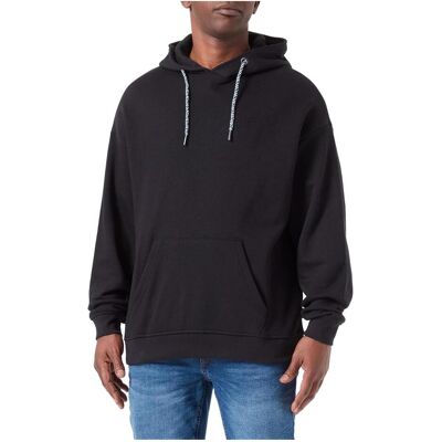 Blend, Herren, Pullover, Oversized Sweatshirt mit grosser Kapuze, lässiger Schnitt, Schwarz, (L) Blend, Herren, Pullover, Oversized Sweatshirt mit grosser Kapuze, lässiger Schnitt, Schwarz, (L)