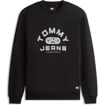 Tommy Jeans, Herren, Pullover, Tjm Reg Entry Gym Crew Ext, Schwarz, (M) Tommy Jeans, Herren, Pullover, Tjm Reg Entry Gym Crew Ext, Schwarz, (M)