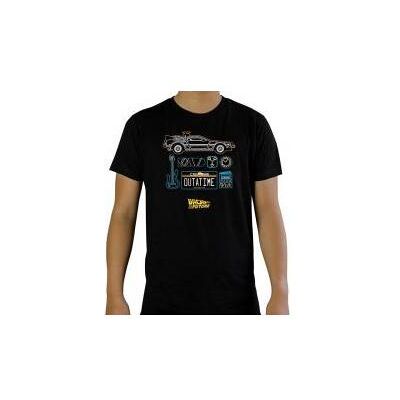 ABYstyle, Herren, Shirts, BACK TO THE FUTURE - Tshirt DeLorean man SS black - basic, Schwarz, (XXL) ABYstyle, Herren, Shirts, BACK TO THE FUTURE - Tshirt DeLorean man SS black - basic, Schwarz, (XXL)