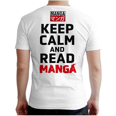 ABYstyle, Herren, Shirts, KEEP CALM AND READ MANGA - Man White tshirt - Asian Art, Weiss, (L) ABYstyle, Herren, Shirts, KEEP CALM AND READ MANGA - Man White tshirt - Asian Art, Weiss, (L)