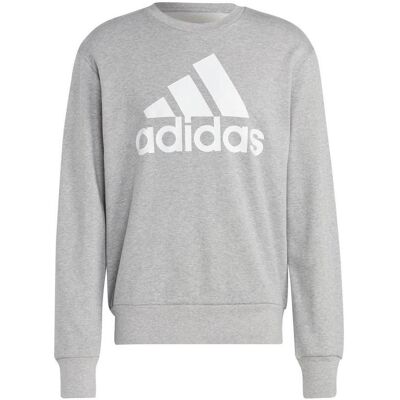 Adidas Herren, Pullover, Essentials French Terry-Sweatshirt mit grossem Logo, Grau, (L) Adidas Herren, Pullover, Essentials French Terry-Sweatshirt mit grossem Logo, Grau, (L)