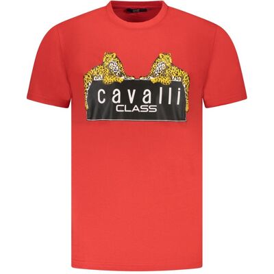 Cavalli Class, Herren, Shirts, Rosso Cotton Men T-Shirt, Rot, (L) Cavalli Class, Herren, Shirts, Rosso Cotton Men T-Shirt, Rot, (L)