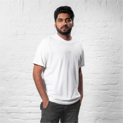 Stier, Herren, Pullover, T-Shirt embro essential organic cotton M white, Weiss, (M) Stier, Herren, Pullover, T-Shirt embro essential organic cotton M white, Weiss, (M)