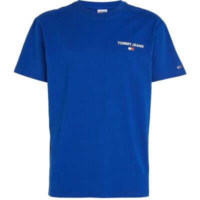 Tommy Hilfiger Herren, Shirts, Herren-T-Shirt mit linearem Rücken, Blau, (M) Tommy Hilfiger Herren, Shirts, Herren-T-Shirt mit linearem Rücken, Blau, (M)