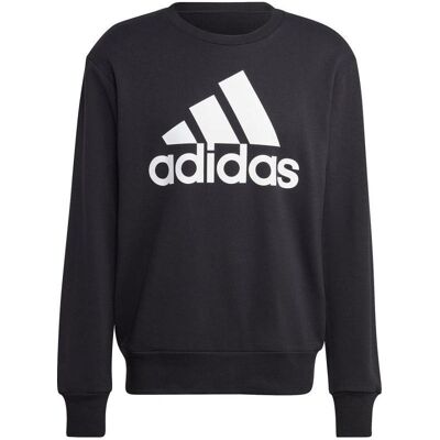 Adidas Herren, Pullover, Essentials French Terry-Sweatshirt mit grossem Logo, Schwarz, (L) Adidas Herren, Pullover, Essentials French Terry-Sweatshirt mit grossem Logo, Schwarz, (L)