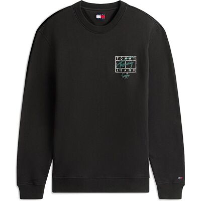 Tommy Jeans, Herren, Pullover, Tjm Reg Entry Dna Play Crew Ext, Schwarz, (3XL) Tommy Jeans, Herren, Pullover, Tjm Reg Entry Dna Play Crew Ext, Schwarz, (3XL)