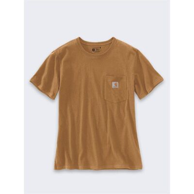 Carhartt, Arbeitsoberteil, Schweres K87-T-Shirt mit Tasche in Braun (M) Carhartt, Arbeitsoberteil, Schweres K87-T-Shirt mit Tasche in Braun (M)