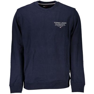Tommy Hilfiger Herren, Pullover, Blue Cotton Men Sweatshirt, Blau, (XXL) Tommy Hilfiger Herren, Pullover, Blue Cotton Men Sweatshirt, Blau, (XXL)