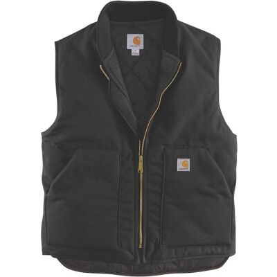 Carhartt, Herren, Westen, Relaxed Fit Firm Duck Bodywarmer Zwart - maat 3XL, Schwarz, (3XL) Carhartt, Herren, Westen, Relaxed Fit Firm Duck Bodywarmer Zwart - maat 3XL, Schwarz, (3XL)