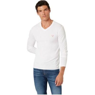Guess Herren, Shirts, Herren Langarmshirt Vn Ls Core Tee Weiss, Weiss, (XXL) Guess Herren, Shirts, Herren Langarmshirt Vn Ls Core Tee Weiss, Weiss, (XXL)