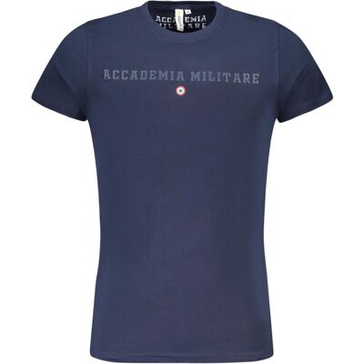 Accademia Militare, Herren, Shirts, T-Shirt aus blauer Baumwolle, Blau, (XL) Accademia Militare, Herren, Shirts, T-Shirt aus blauer Baumwolle, Blau, (XL)