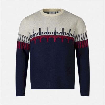 Rossignol, Herren, Pullover, Patterned CN Sweater - Merinopullover - Herren, Blau, (L) Rossignol, Herren, Pullover, Patterned CN Sweater - Merinopullover - Herren, Blau, (L)
