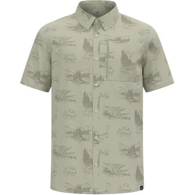 Odlo, Herren, Hemden, Essential Print Shirt S/S, Grau, (M) Odlo, Herren, Hemden, Essential Print Shirt S/S, Grau, (M)