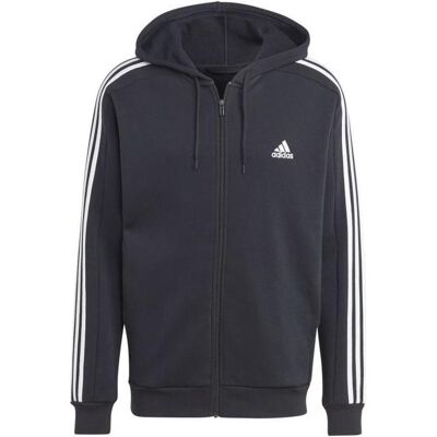 Adidas Herren, Pullover, 3-Stripes FL Full Zip Hoodie, Schwarz, (S) Adidas Herren, Pullover, 3-Stripes FL Full Zip Hoodie, Schwarz, (S)