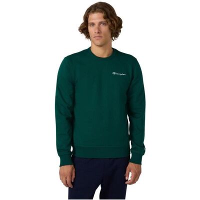 Champion, Herren, Pullover, grünes Herren-Sweatshirt mit Rundhalsausschnitt, Grün, (L) Champion, Herren, Pullover, grünes Herren-Sweatshirt mit Rundhalsausschnitt, Grün, (L)